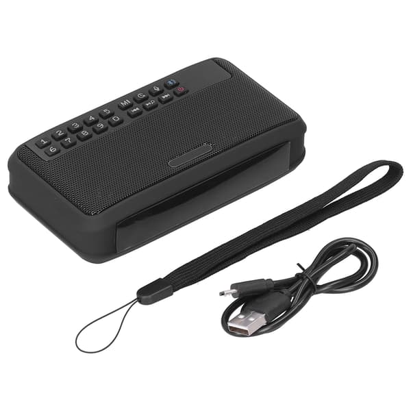 E500 Wireless Portable Bluetooth Speakers with AUX/Memory Card and Flashlight, Black