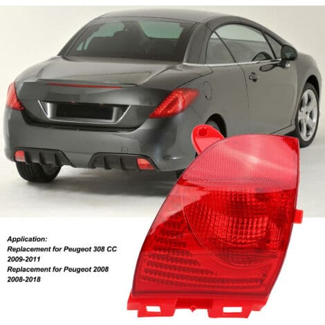 Left Rear Light for Right-Hand Drive Peugeot 308 CC 2009-2011 Ref 6350GJ 6350GH