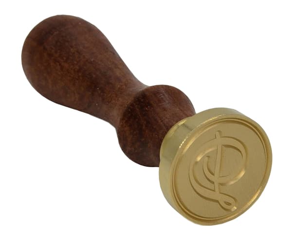 Voksseglstempel bokstav A-Z, alfabet initialseglstempel for jule- og takkekort, bryllupsinvitasjon W-S-2 (bokstav D) -