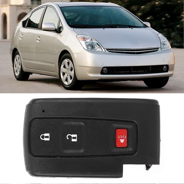 Bil 3-knaps fjernbetjeningsnøglehus erstatning passer til Prius 2004-2009