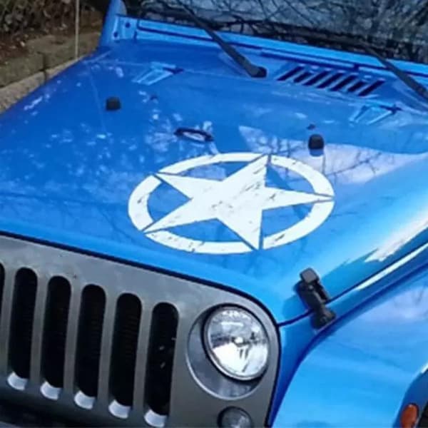 Creative Car Exterior Sticker, 50cm Large Star Shape (White)