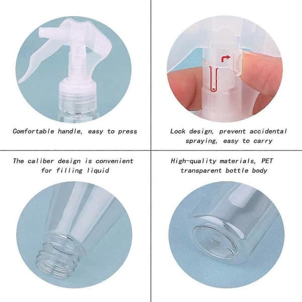 Sprayflaskor, 4-pack tomma sprayflaskor, blomsterspruta med stor kapacitet, återanvändbar spruta för köksträdgård