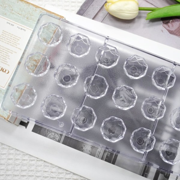 2 st Chokladform, Polykarbonatchokladform, 3D Transparent Polykarbonatchokladform