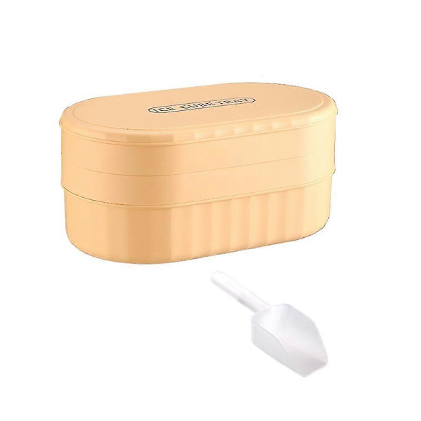 Double-Layer 72 Compartment Ice Cube Tray With Lid, Ice Scoop And Box, Easy Release Flexible Ice Cube