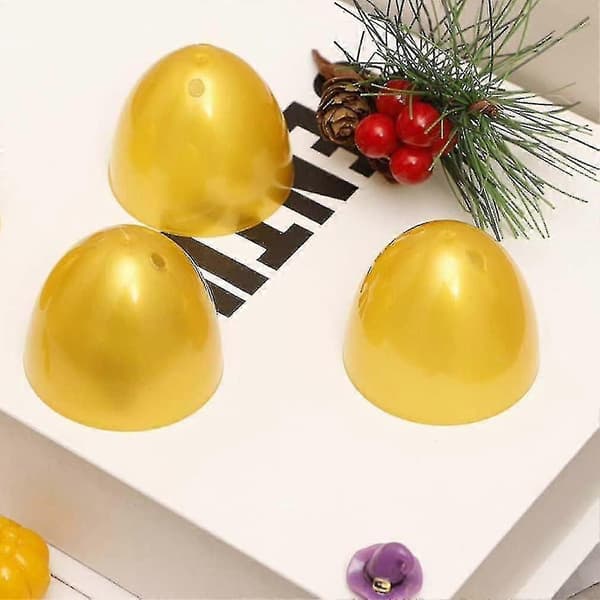 Refillable Easter Eggs 24 pcs Golden Empty Easter Eggs for Easter Basket Stuffing Egg Hunt Filling Classroom Prize Party Supplies (FMY)