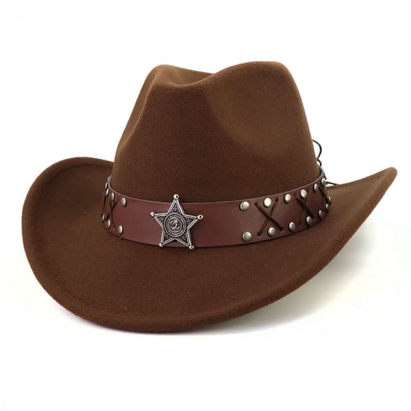 Cowboyhatt dam herr westernhatt bred brätte rem