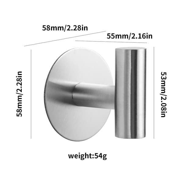 Household Bathrobe Hook Waterproof Easy to Install Hanging Hooks for Indoor Use 2 2