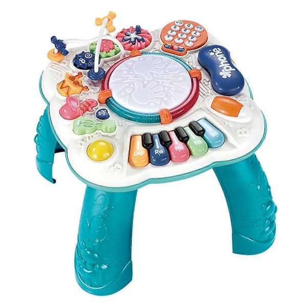 12.99x12.99x12.59' Musical Activity Table for Infants for Early Education Blue Blue