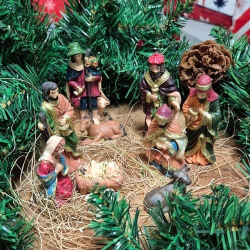 Julefigurer til julekrybben - Sett med 10 Ruhhy-FX- 100 100