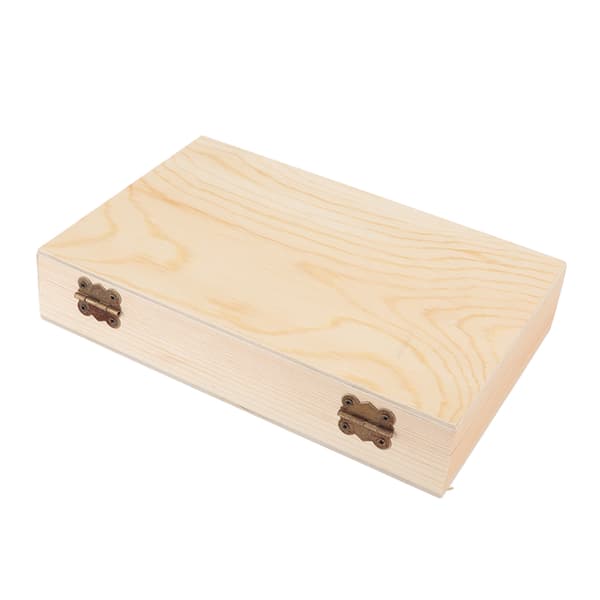 Træcigarrhumidor, rektangulær, rustik, stor kapacitet, DIY, cigarr opbevaringsboks med låg til te, kalligrafi, cigarer