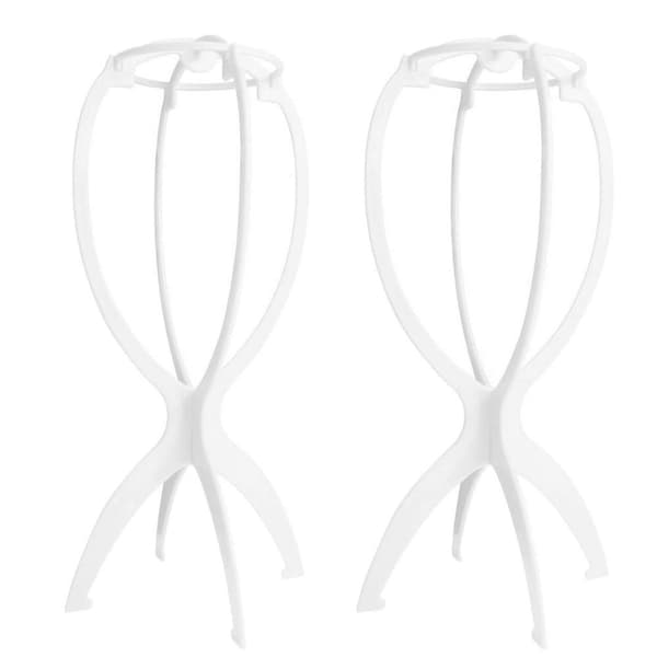 2 ST perukställ Bärbart perukställ, hopfällbar perukhållare Durable_xx Vit White