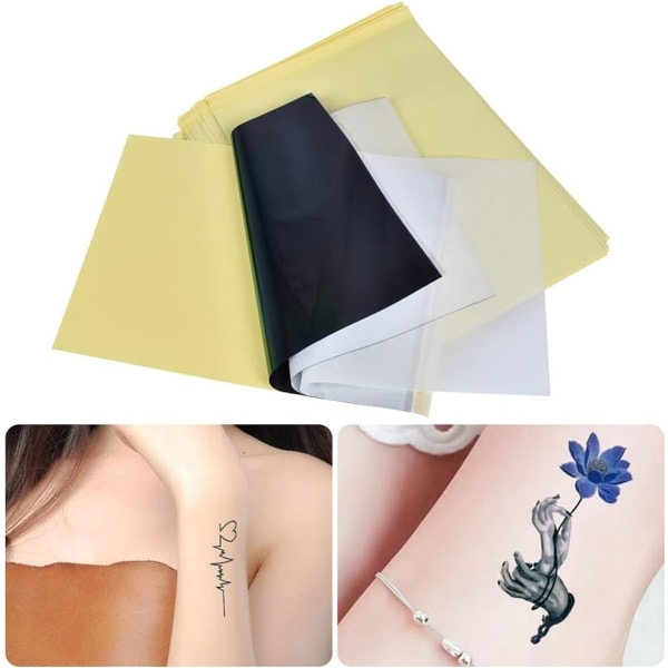 30 ark tatueringskolpapper, professionellt A4-kolpapper, spårpapper, överföringspapper, stencilpapper, mall för DIY-utskrift