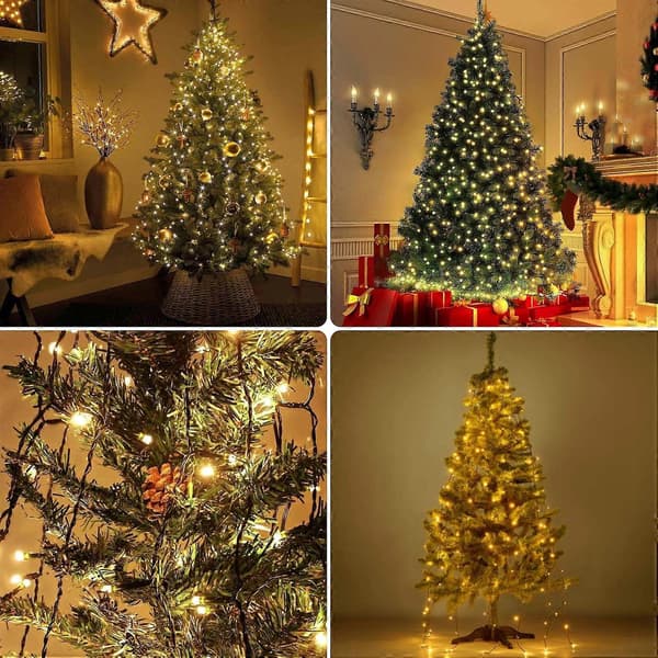 Juletrebelysning Innendørs Utendørs, 280 LED Juletrelys 2 Meter x 8 Rekker med 8 Lysmoduser & 6 Timers Timer [DB]