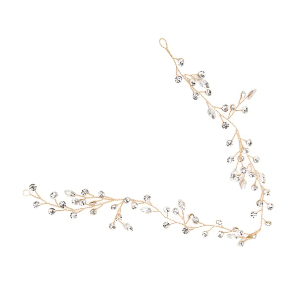 Brudebryllup Rhinestone Hårvin Klassisk Enkel Brudehårstykke Hårtilbehør til kvinder og piger Guld