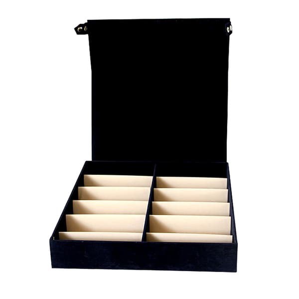 Thick Foldable Glasses Case 12 Pairs Sunglasses Eyeglasses Storage Box Blue Blue