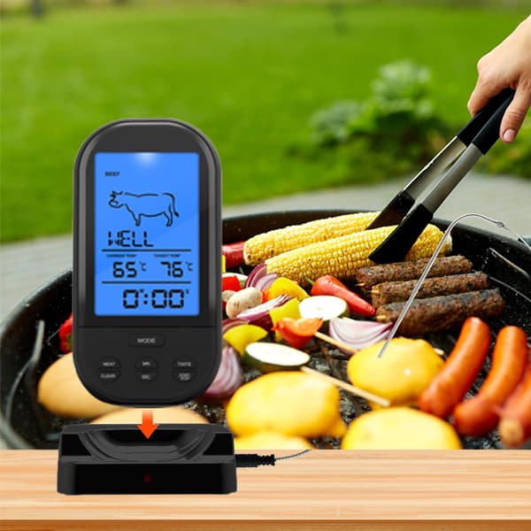 Trådløst digitalt kjøkkenmatlagingsverktøy BBQ mat kjøtt-timer