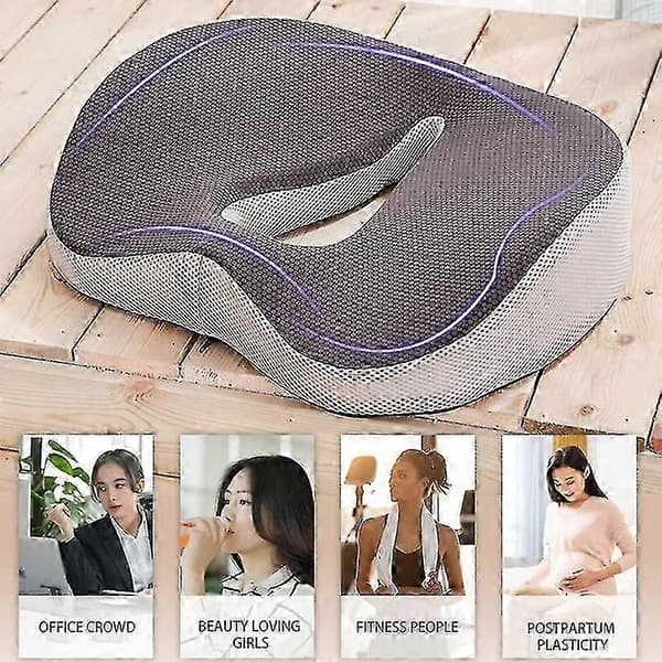 Memory Foam Pute Hemoroidepute Kontor- og Hjemmepute Haleben Memory Foam Stol Ortopedisk