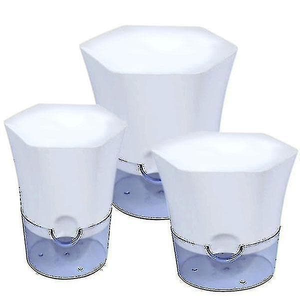 Self-watering flower pot, hexagonal transparent base self-watering new 2024 high quality x. (Small)