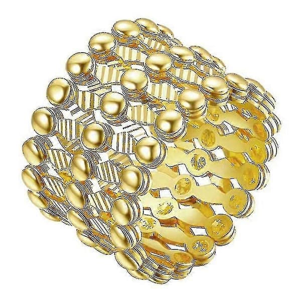 S925 Sølv Ring Armbånd 2-i-1 Transformerbart Ring Armbånd Teleskopisk Ring til Kvinder-Yvan Gol Guld Uden Diamant Gold No Diamond