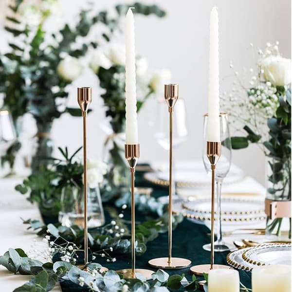 3 Lysestage Lysestage Guld Moderne Stående Lysestage af