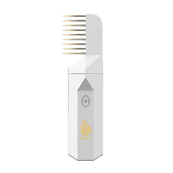 Elektrisk hårfön rökelsebrännare för Bakhoor Ramadan Dukhoon arabisk aromdiffusor för hem, kontor, bil, uppladdningsbar mini USB Hk White
