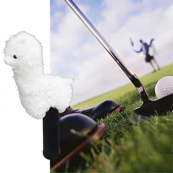 Söt Alpacka Golfputter Skydd Blad Klubbhuvudskydd Golfskydd Passar Bladputters för Män Kvinnor