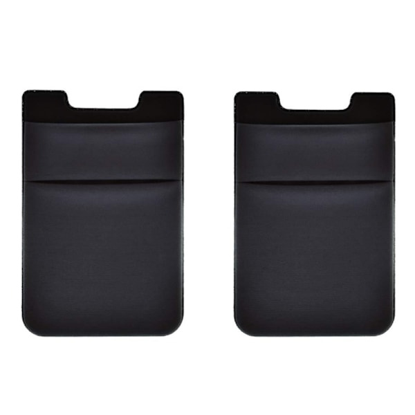 2-pack Universal Mobile Wallet/Card Holder - Self-adhesive Black