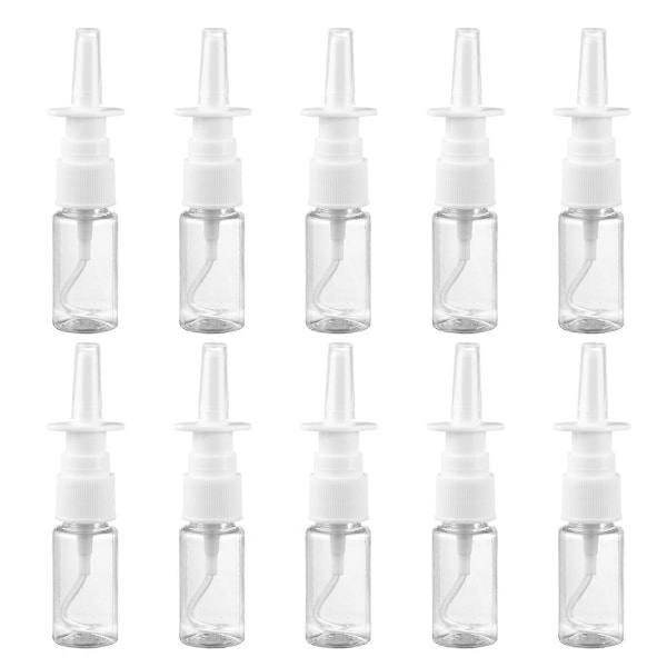 20 kpl 10 ml Paksuuntunut Suihkepullo Nenäsuihkepullo Suora Suihkepullo PET Läpinäkyvä Muovipullo Kannettava Suihkepullo Matkoille Ulkokäyttöön