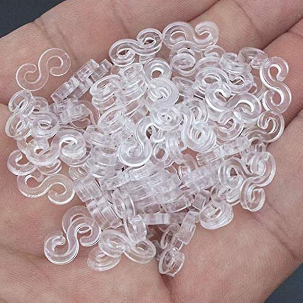 S-clips 500 st för gummiband för DIY-armbandstillverkning påfyllningskit