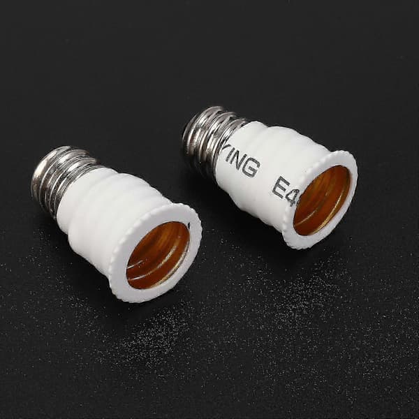 18-pakning E12 til E14 Sokkeladapter Hvit LED Lampeholder for Lampebasekonvertering