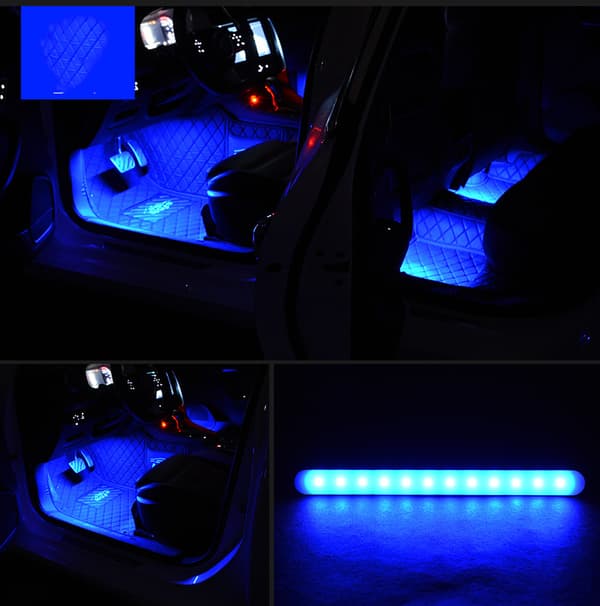 Bilatmosfærelys USB RGB fjernkontroll dekorativt lys DIY