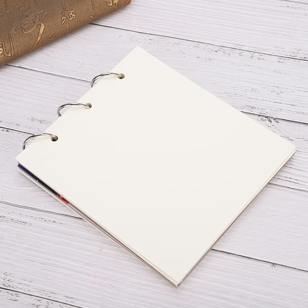 Sketch Paper Diary Notebook Drawing Coloring Book Stationery Dotted Line Ring-bound (White Cardboard)