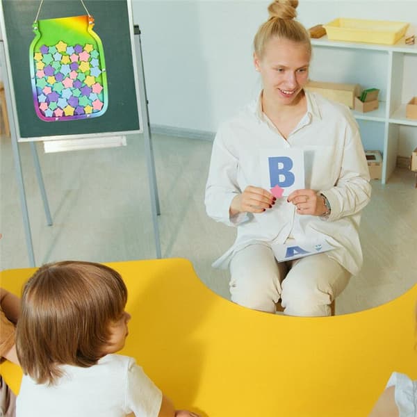 Klasseromsbelønningssystem for barn og småbarn, stjernebeholder, belønningssystem, positiv atferdsbelønning, belønning B