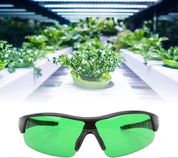 Dyrkningsrumsbriller, HPS-belysning, Mod LED-lys, UV-briller til indendørs plantning (GRØN) [DB]