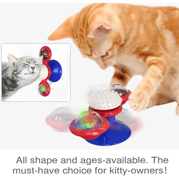 Cat toy spinning turntable for indoor kitten pet accessories cat hunting toy birthday gift