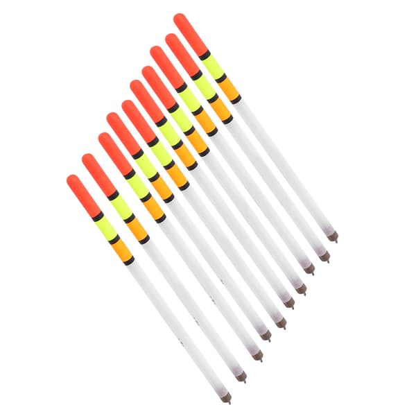 10 stk. holdbare fiskeflåd Bobber Stick Tube alsidigt fiskefoder lokkemiddel tilbehørssæt (2,5 hvid)