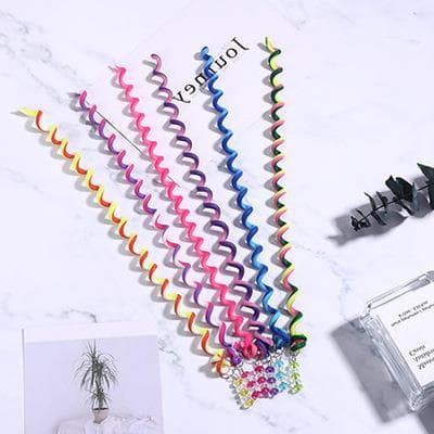 6 st flätor verktyg DIY hår accessoarer flickor färgglada twist El