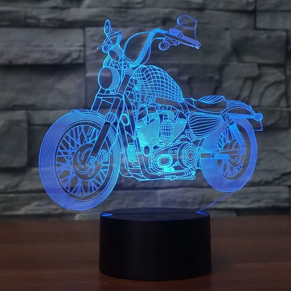 USB LED 3D-lampe LED-motorcykelmodel 3D-sensor natlampe atmosfærelampe som soveværelsesdekoration