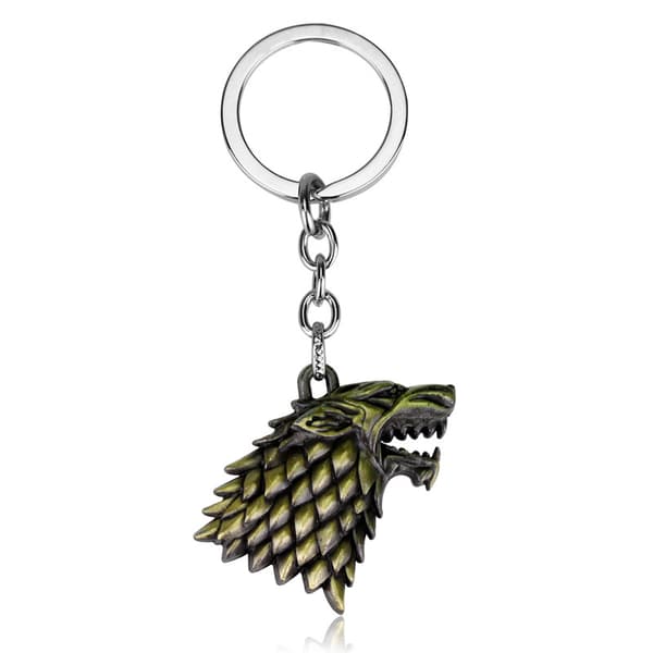 Antik koppar - GAME OF THRONES -  \"Stark \" 3D-nyckelring