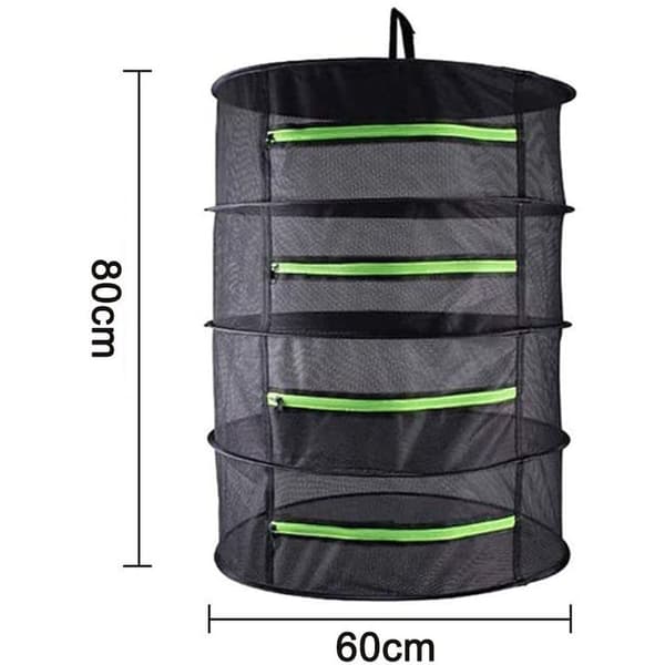Drying Rack Net Hanging Drying Rack, Foldable Hanging Net with 4/6 Layers for Drying Herbs Drying Net, with Zippers