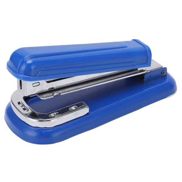 Stapler 360 Degree Rotatable Non-slip Pad Ergonomic Design Effort-saving 20 Sheets Capacity 100 Staples Desk Stapler Blue