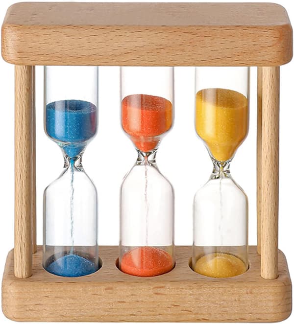 1+3+5 Minutters Mini Timeglas i Træ Ur Kreativ Sand Dekoration