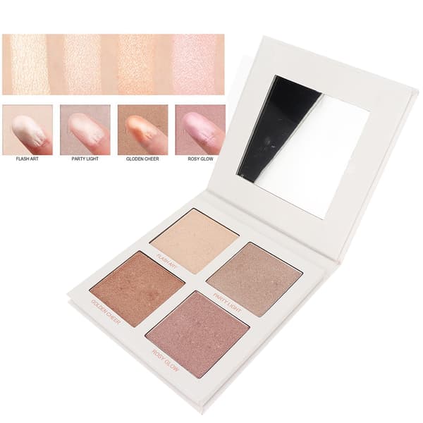 4 farger Highlighter Powder Face Contour Bronzers Brightening Concealer Makeup Tool