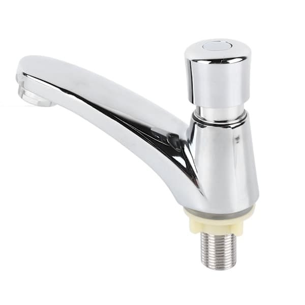 Time-Delayed Basin Faucet Copper Alloy Push Button Water Saving Tap for Home Kitchen Bathroom Hotel
