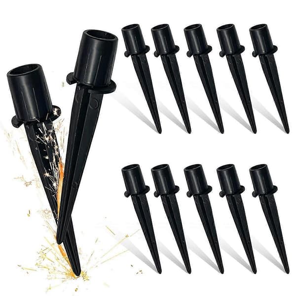 12-pakning metallerstatningspinner for solcellelamper utendørs, 0,78 x 5,35 tommer solcellebelysning veibelysning spikererstatning