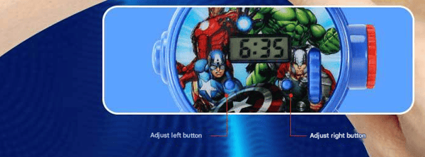 Barnprojektionsklocka, barnklockleksak, födelsedags- och årsdagspresent, leksakspresent Spider-Man—yux Spider-Man Spider-Man