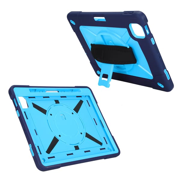 Protective Case Hand Shoulder Strap Protective Case Stand for Ipad Air4 10.9 Dark Blue