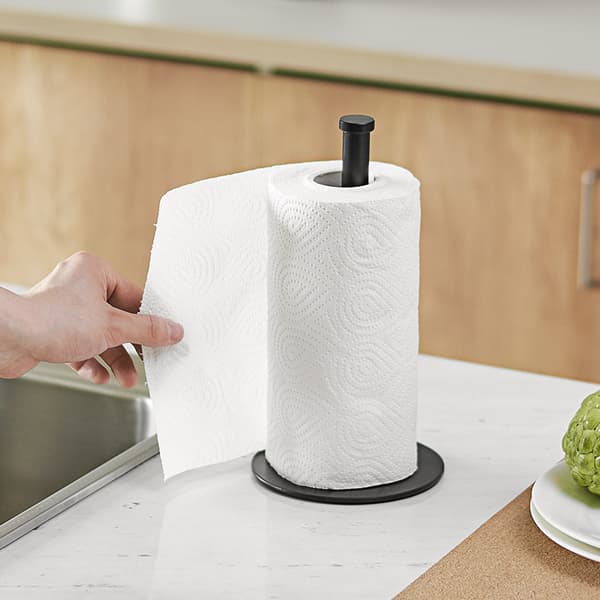 1 stk papirhåndkleholder, benkeplate i rustfritt stål