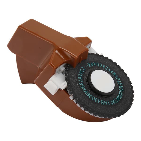 Pregemaskin Multifunksjonell Bærbar Pregemaskin med 2 ruller tape for hjem og kontor Brun