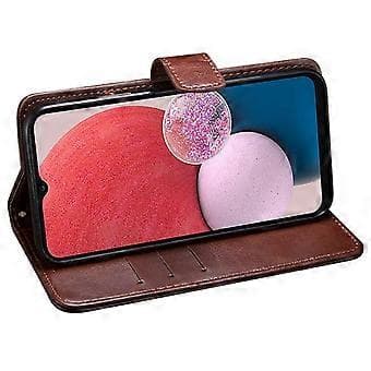 IDEWEI Compatible For Samsung Galaxy S23 Plus Wallet Case Crazy Horse Texture Shockproof PU Leather Foldable Stand Wallet F(Pink)
